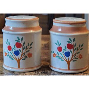 Vintage Eden Hearthstone Salt And Pepper Shakers Japan Apple Tree